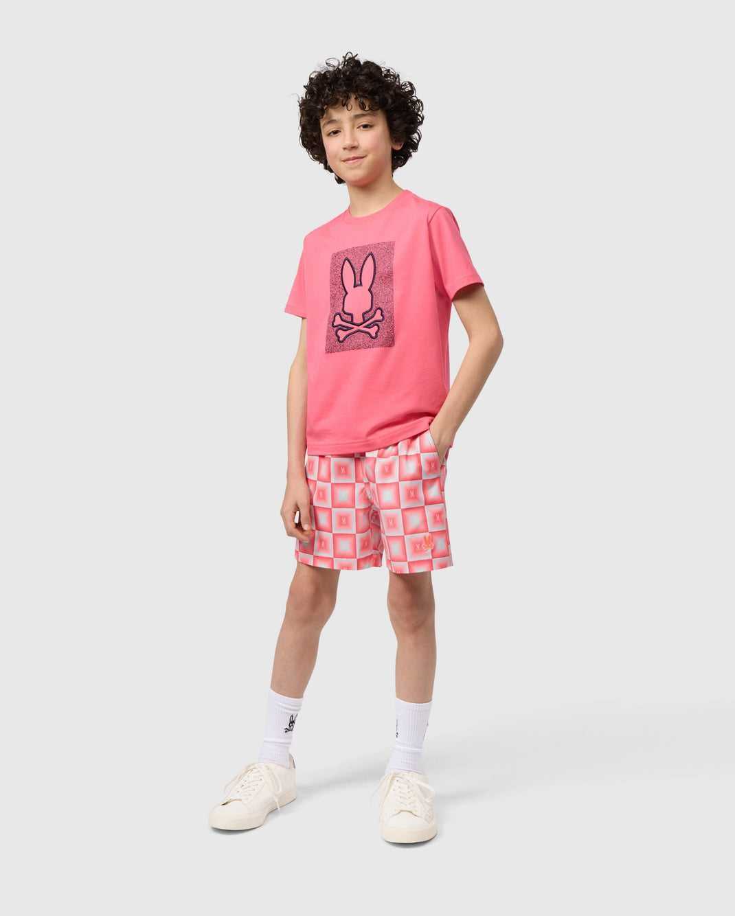 Tees Psycho Bunny Livingston Graphic Tee Rose Enfant | NMC-08101511